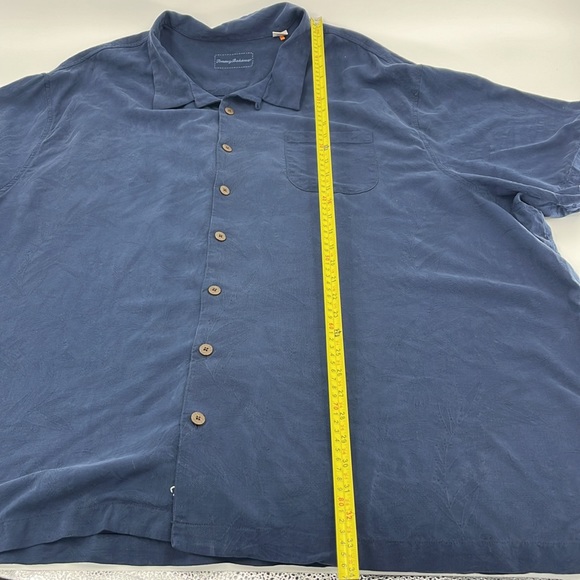 TOMMY BAHAMA 100% Silk Big and Tall Button Down Leaf Shirt 5XB EUC - Picture 10 of 17